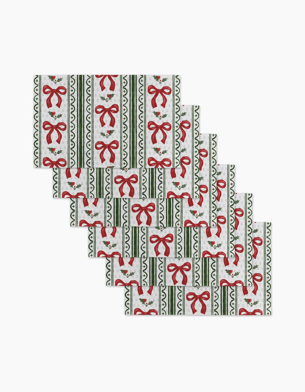 Christmas Bow Stripe Not Paper Towel