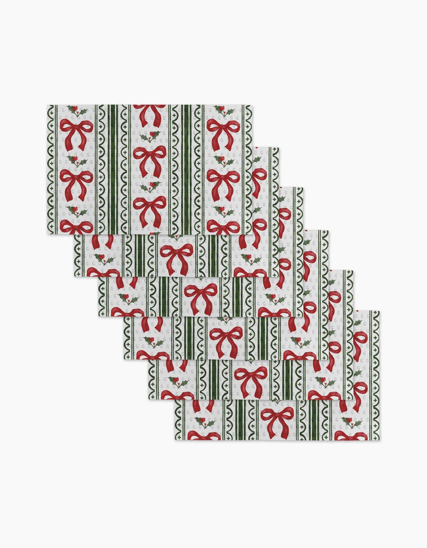 Christmas Bow Stripe Not Paper Towel