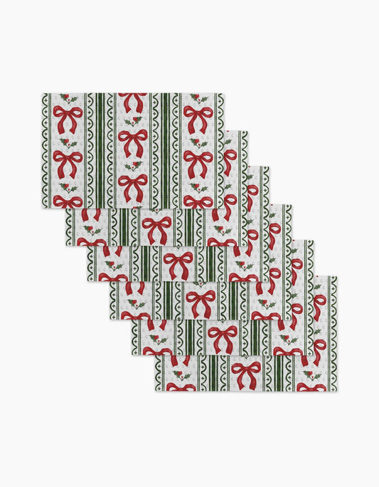 Christmas Bow Stripe Not Paper Towel