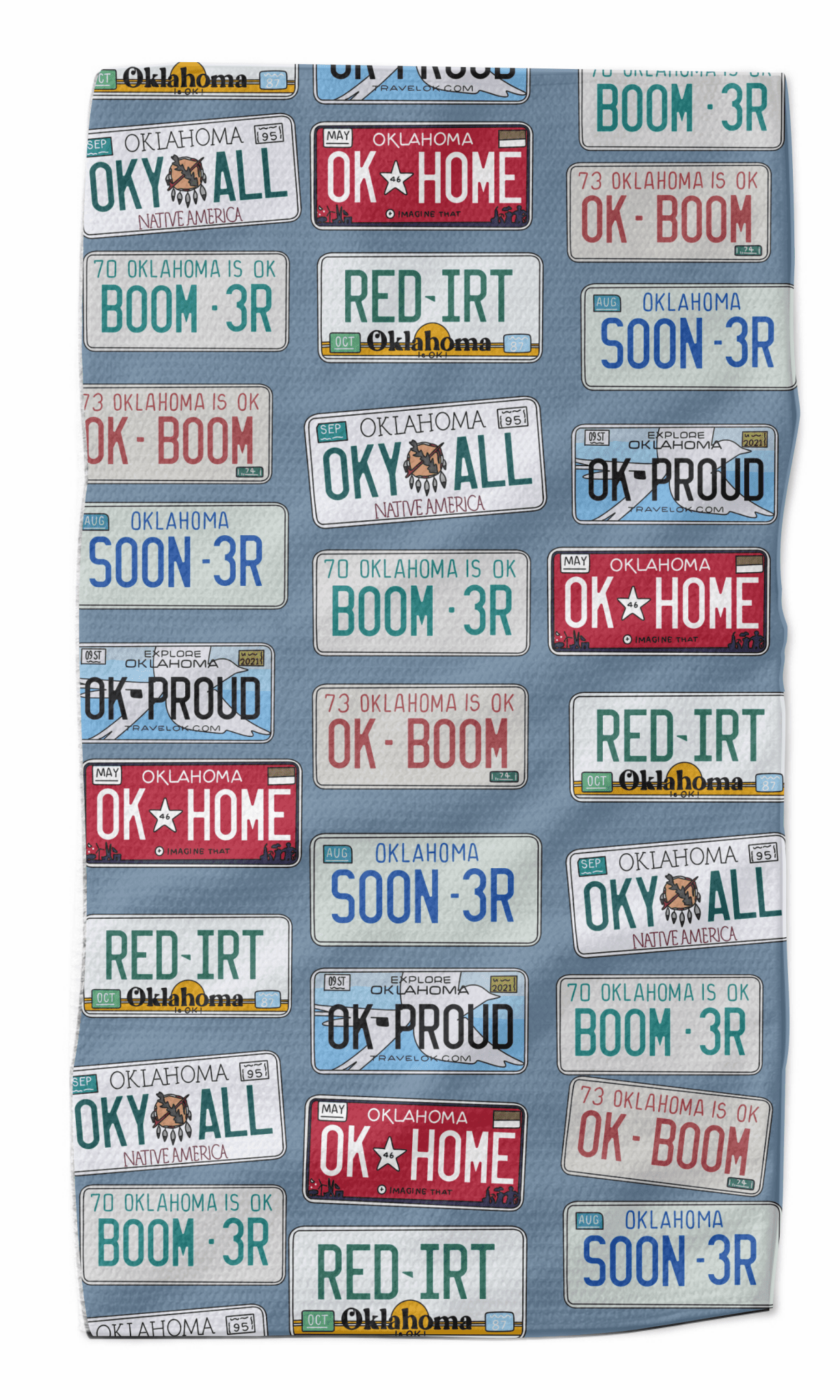 Oklahoma License Plate Kitchen Towel