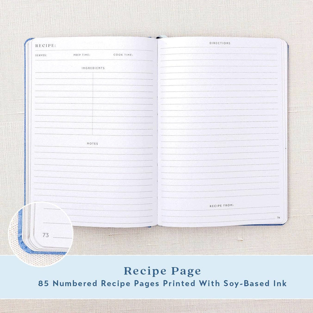 Blank Recipe Cooking Notebook - Sage