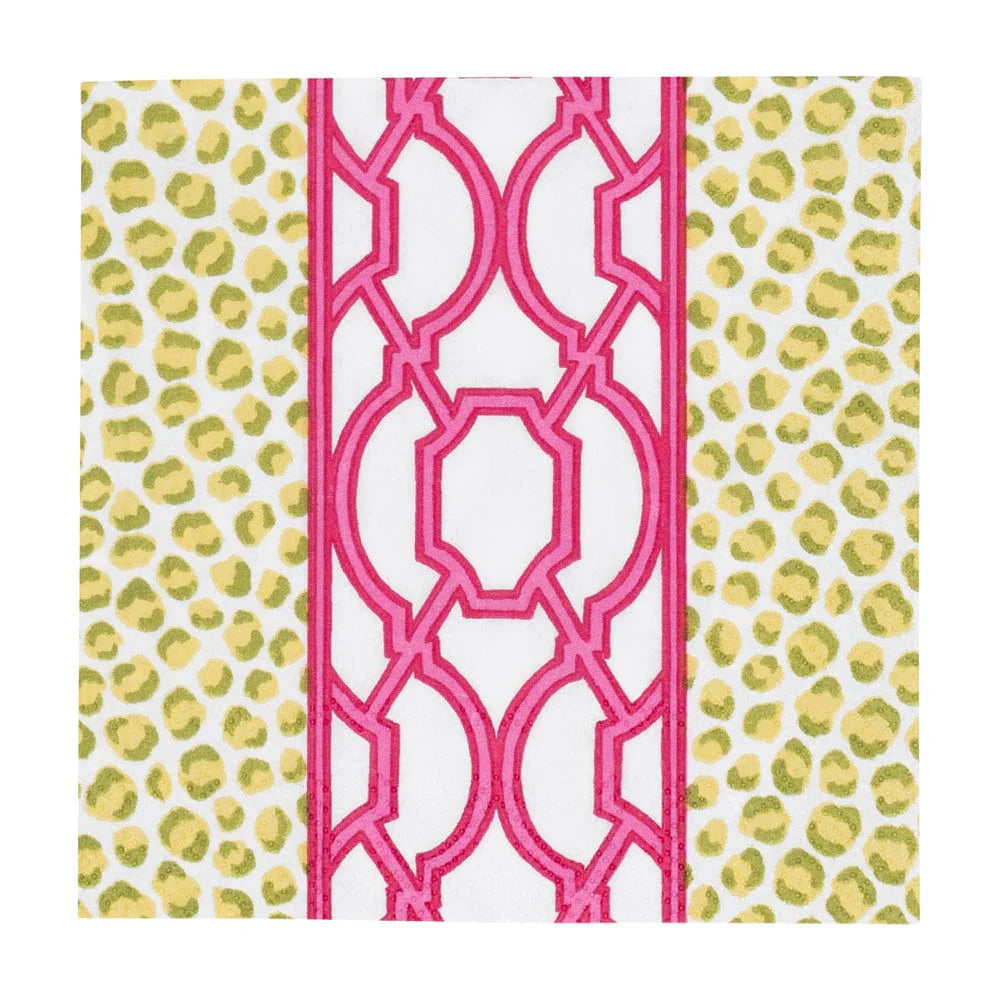 Knots and Spots Pink/Multi Cocktail Napkin