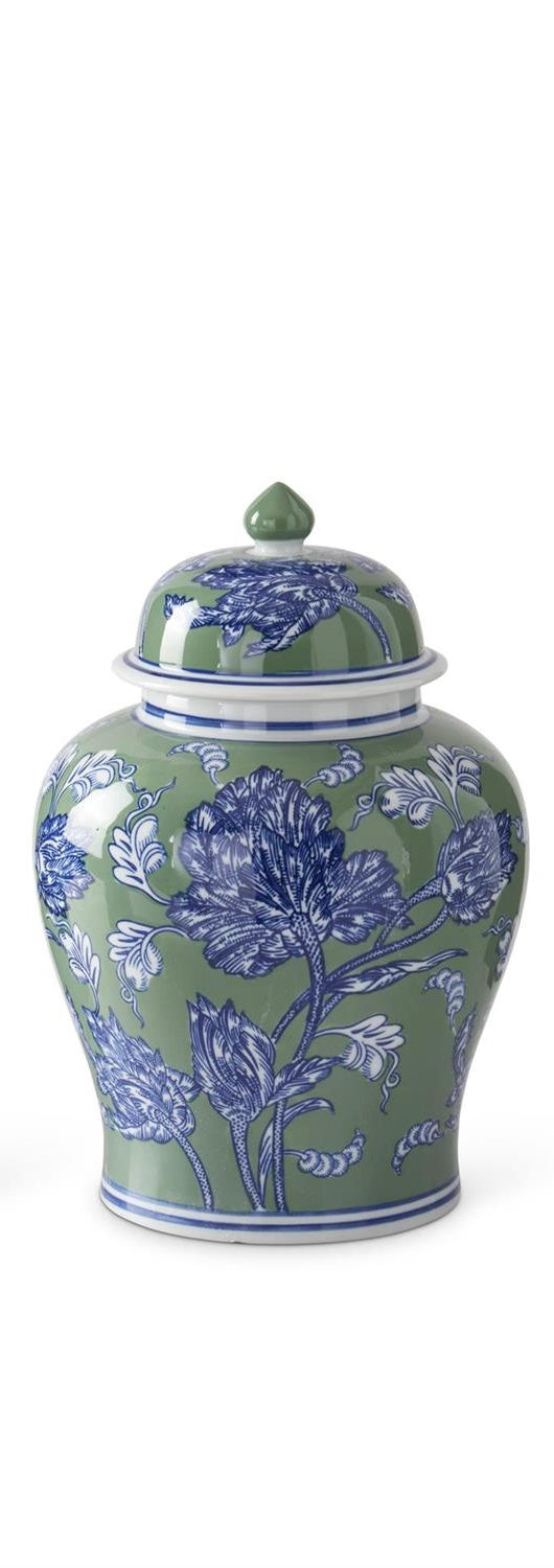 Blue & White Floral Ceramic Vase