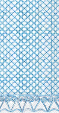 Botanical Cane Blue Guest Napkin