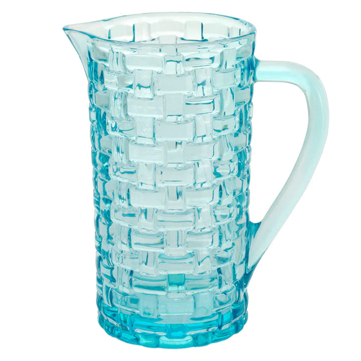 Blue Sea Basketweave Pitcher