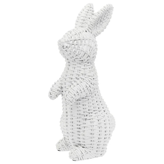 White Wicker Sitting Bunny