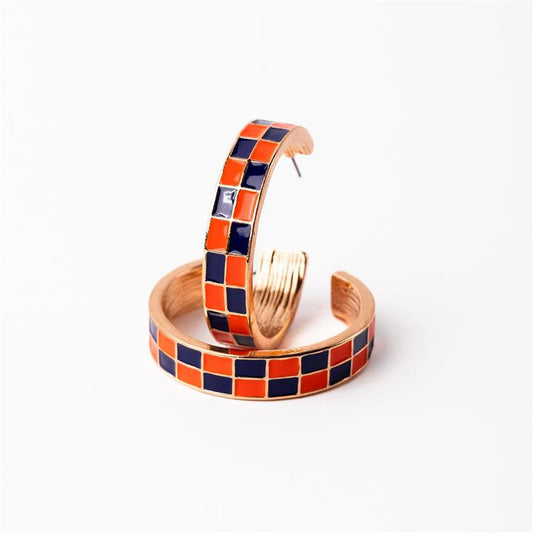 Sunny Earrings Blue & Orange