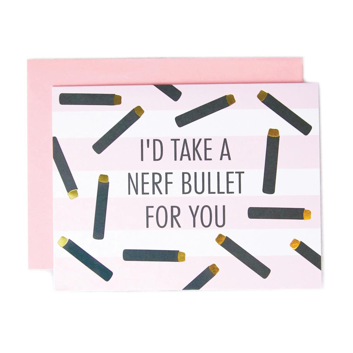 Nerf Bullet Greeting Card
