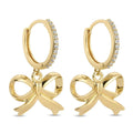 Pave Huggies with Bow
