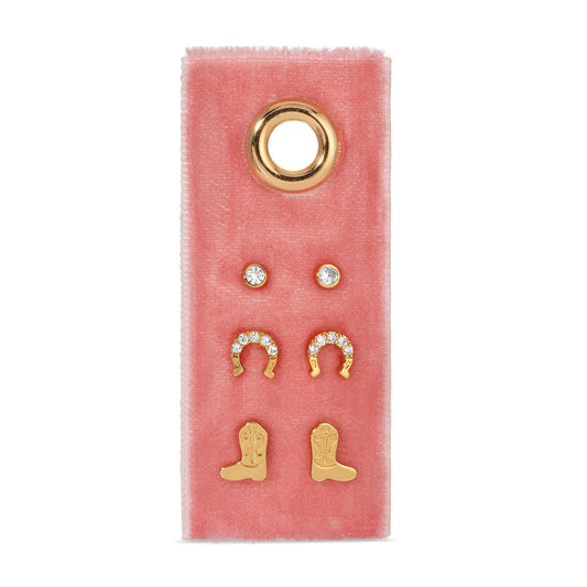 Velvet Stud Shoe Gift Set