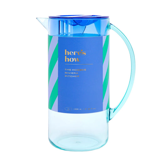 The Hobbes Pitcher - Mint & Cobalt