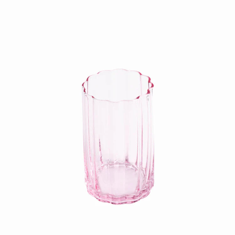 Jeanne Fitz Scalloped Rim Fluted Tall Tumbler Blush