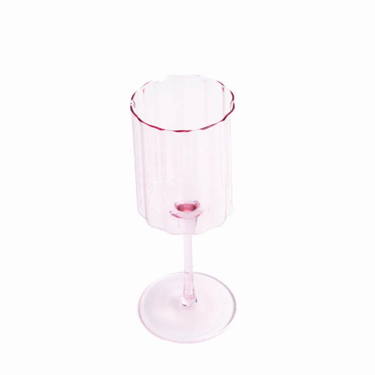 Jeanne Fitz Scalloped Rim Fluted Wine Glass
