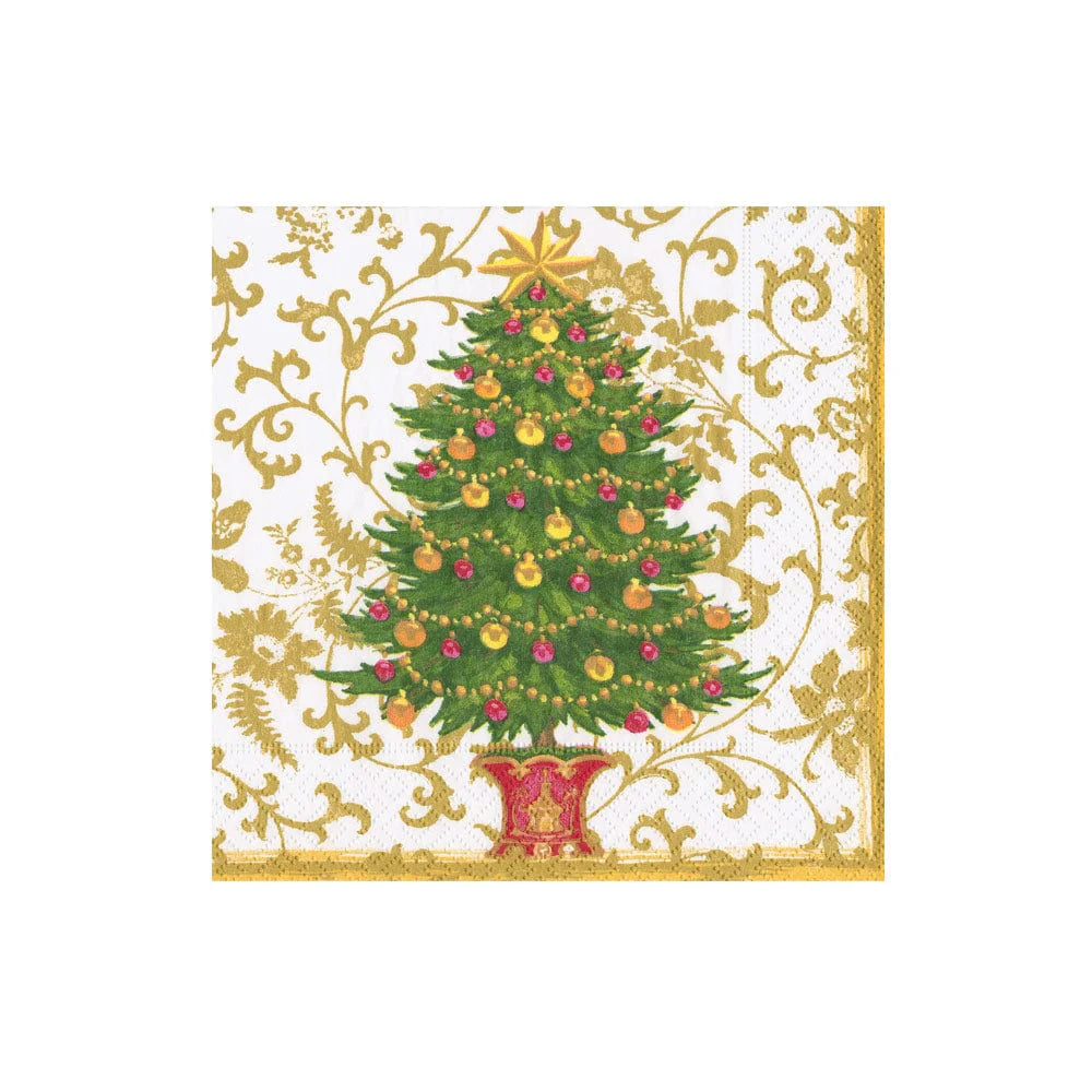Gilded Tree Cocktail Napkin