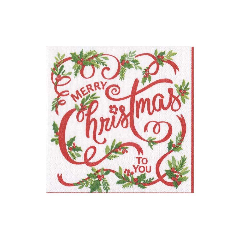 Merry Christmas Cocktail Napkin