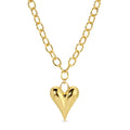 Elongated Bubble Heart Statement Necklace