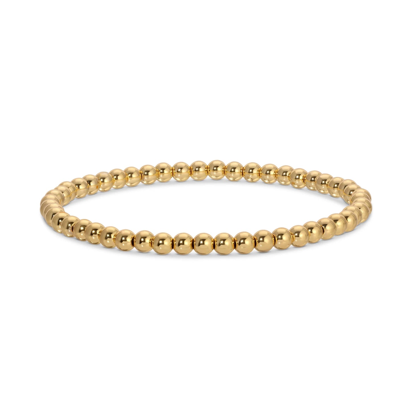Gold Bead Bracelet 4mm