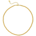 Gold Bead Necklace 3mm