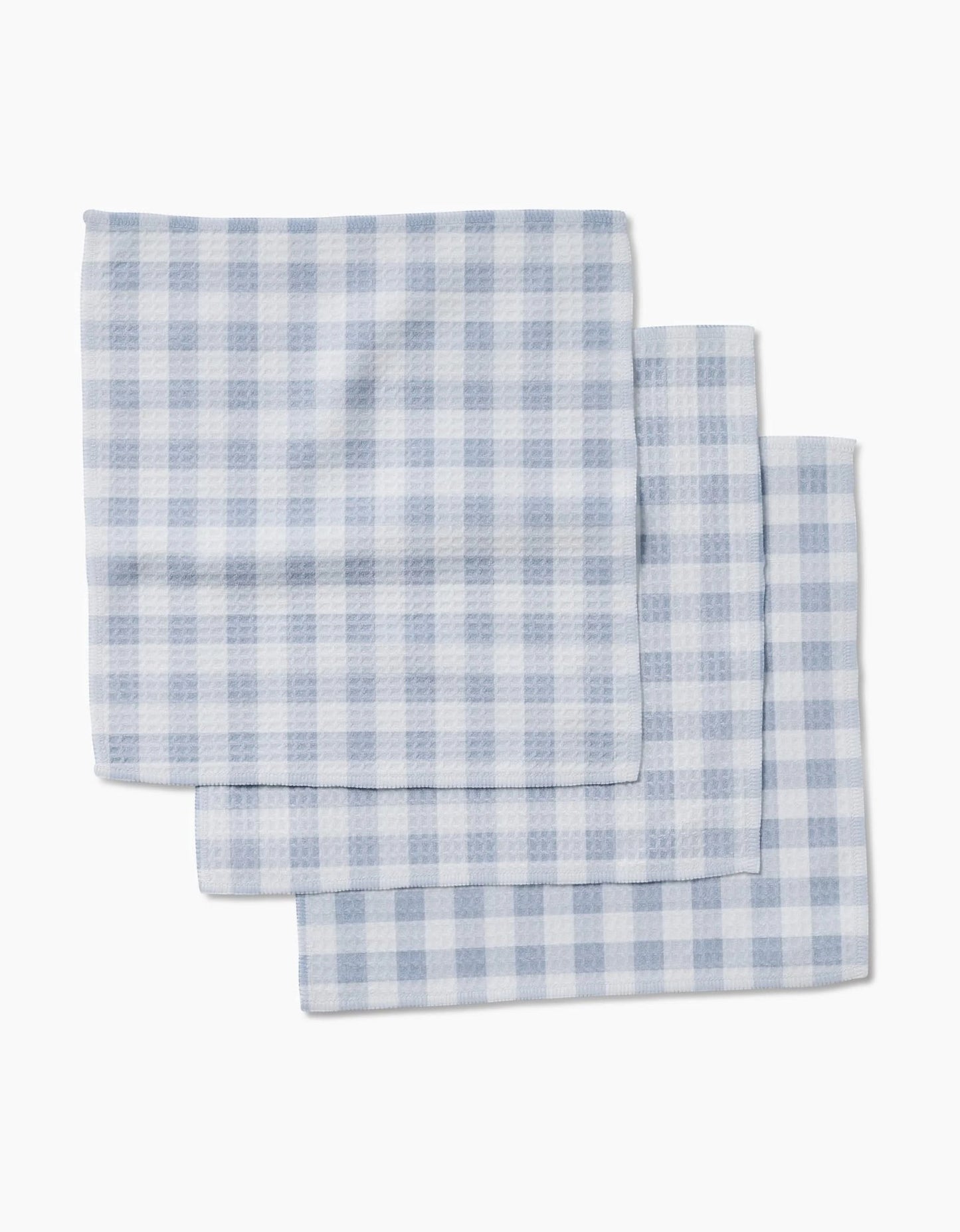Blue Gingham Luxe Washcloth Set