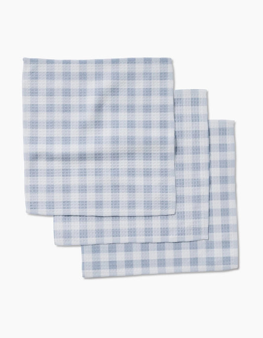 Blue Gingham Luxe Washcloth Set