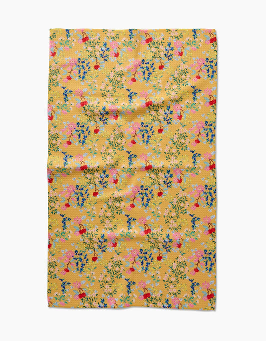 Sunny Cherry Blossoms Tea Towel