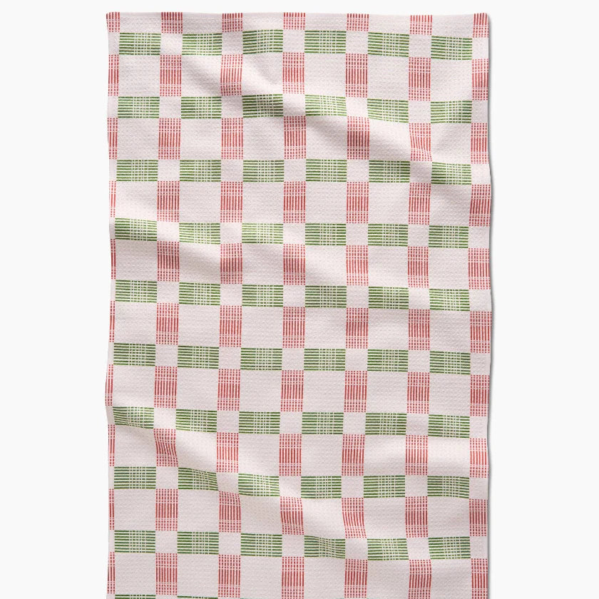 Be Merry Plaid Tea Towel
