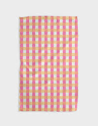 Table for Two Pink Tea Towel