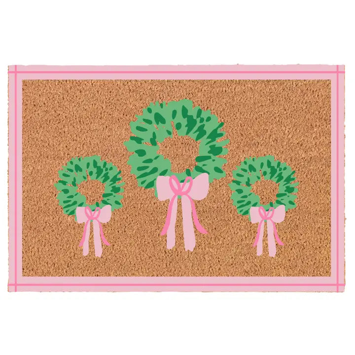 Rosy Wreaths Door Mat