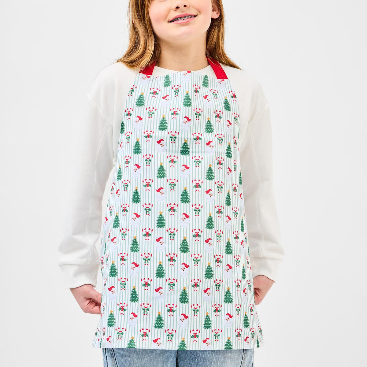 Kids Apron Peppermint Pine