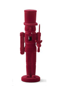 Wood Burgundy Velvet Nutcracker