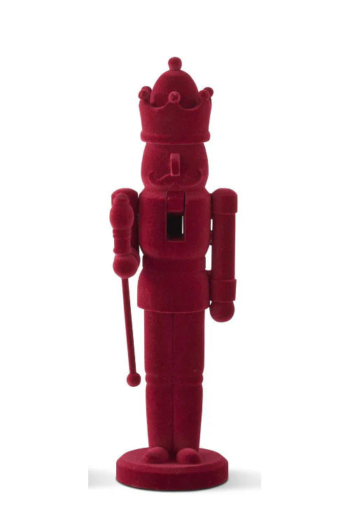 Wood Burgundy Velvet Nutcracker