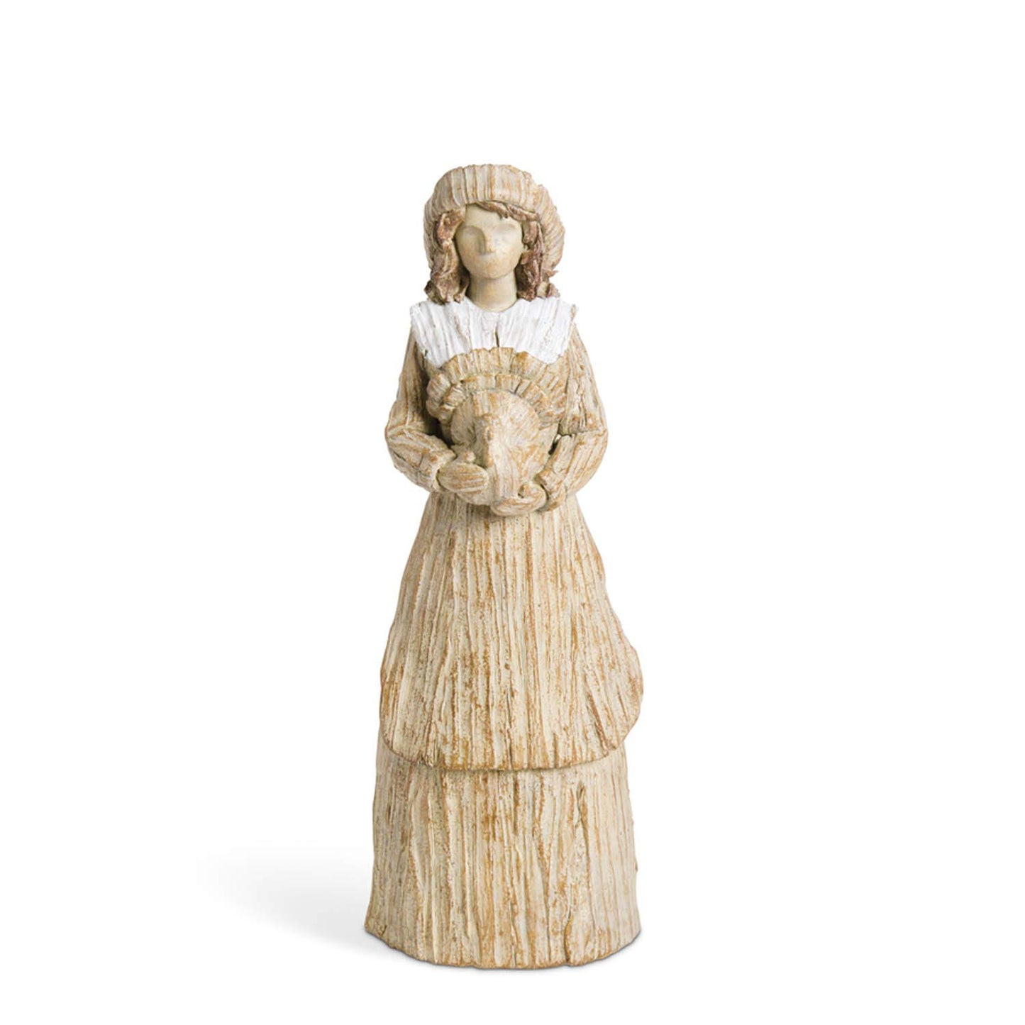 Tan & Cream Resin Pilgrim Man & Lady Set