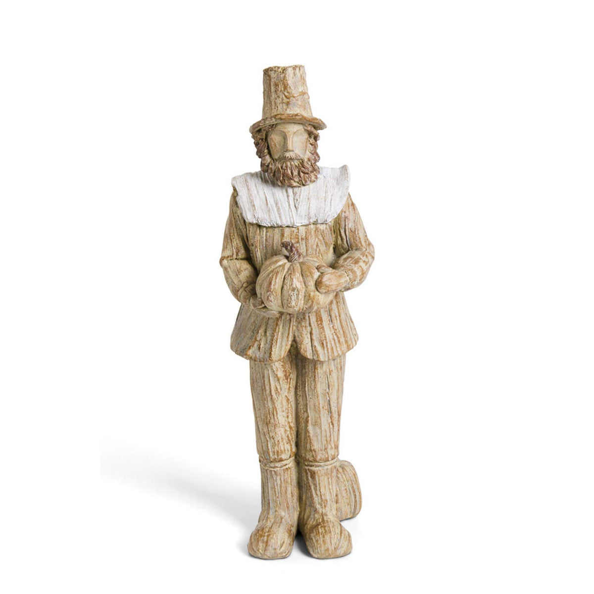 Tan & Cream Resin Pilgrim Man & Lady Set