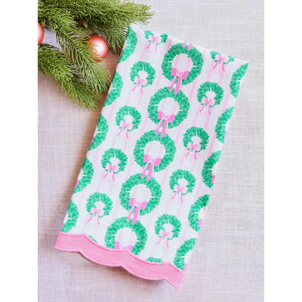 Tea Towel Rosy Wreaths