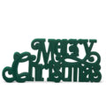 Green Velvet Resin Merry Christmas Cutout