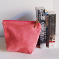 8” Washed Canvas Zipper Bag