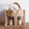 2 Pocket Burlap Tote