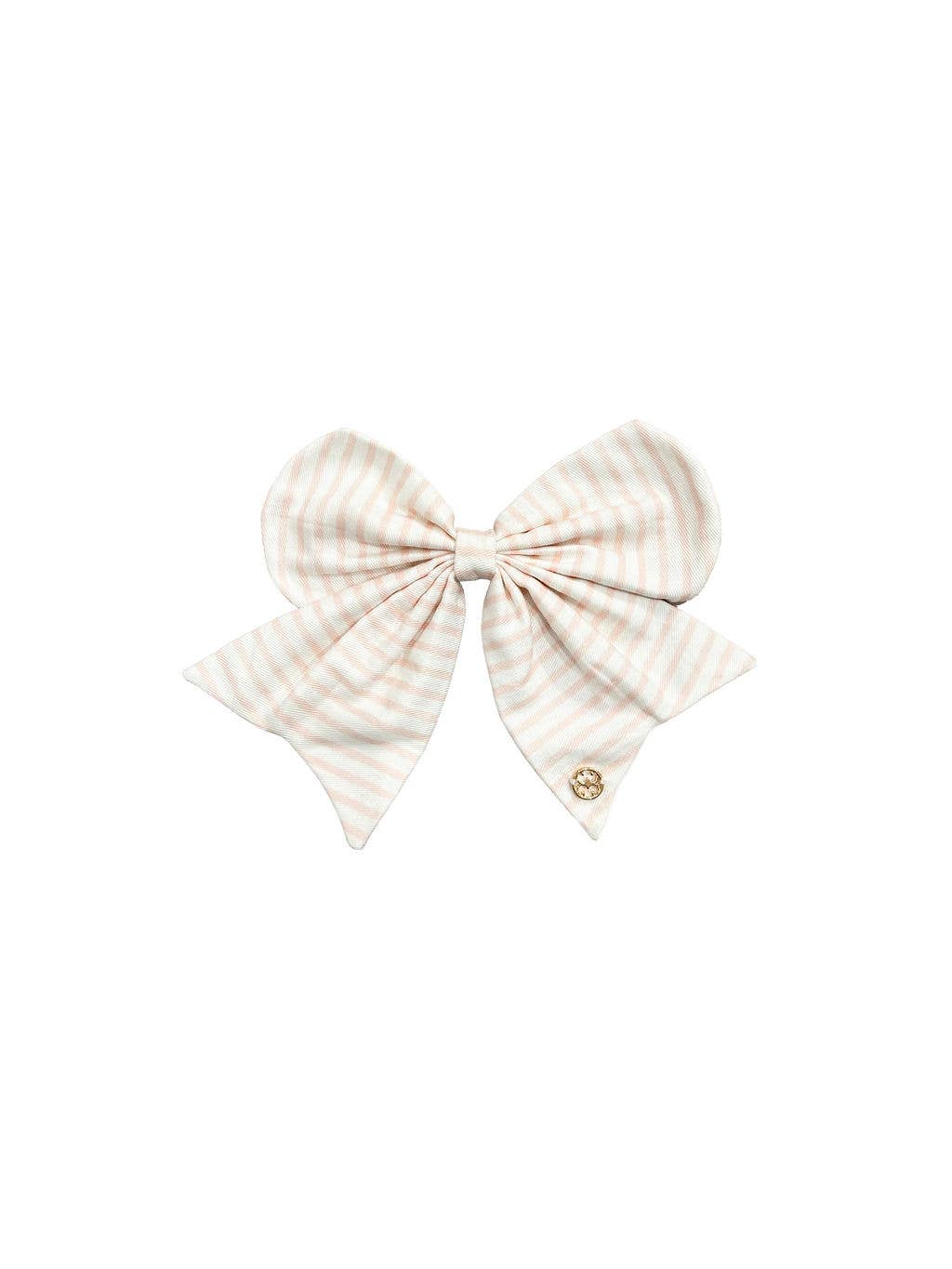 Fabric Bow | Pink Stripe