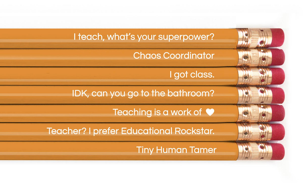 TEACHING IS A WORK OF HEART PENCIL SET