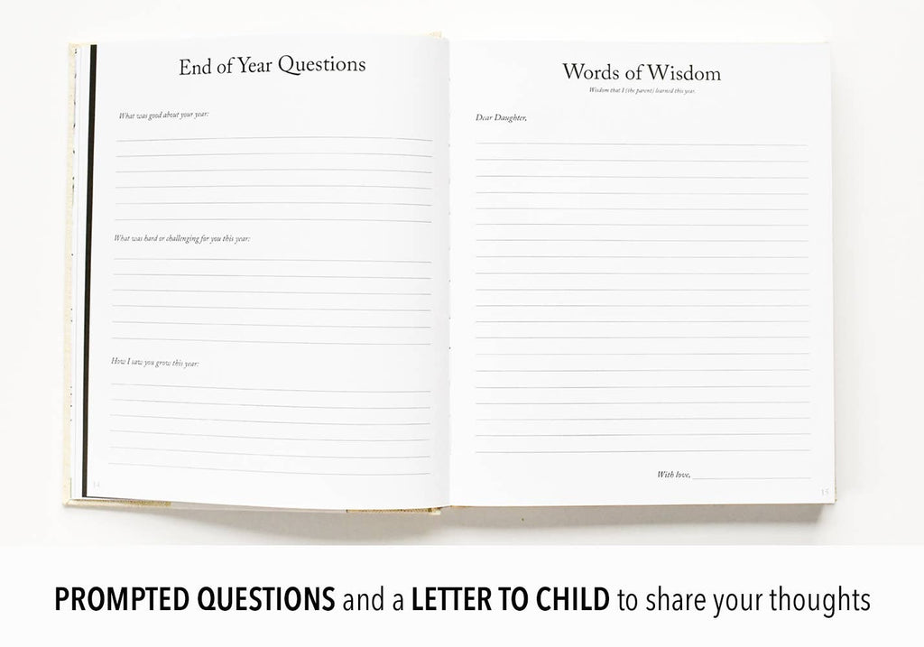 Dear Daughter Childhood Keepsake Book | Christmas Gift