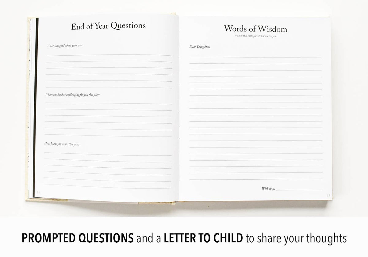 Dear Daughter Childhood Keepsake Book | Christmas Gift