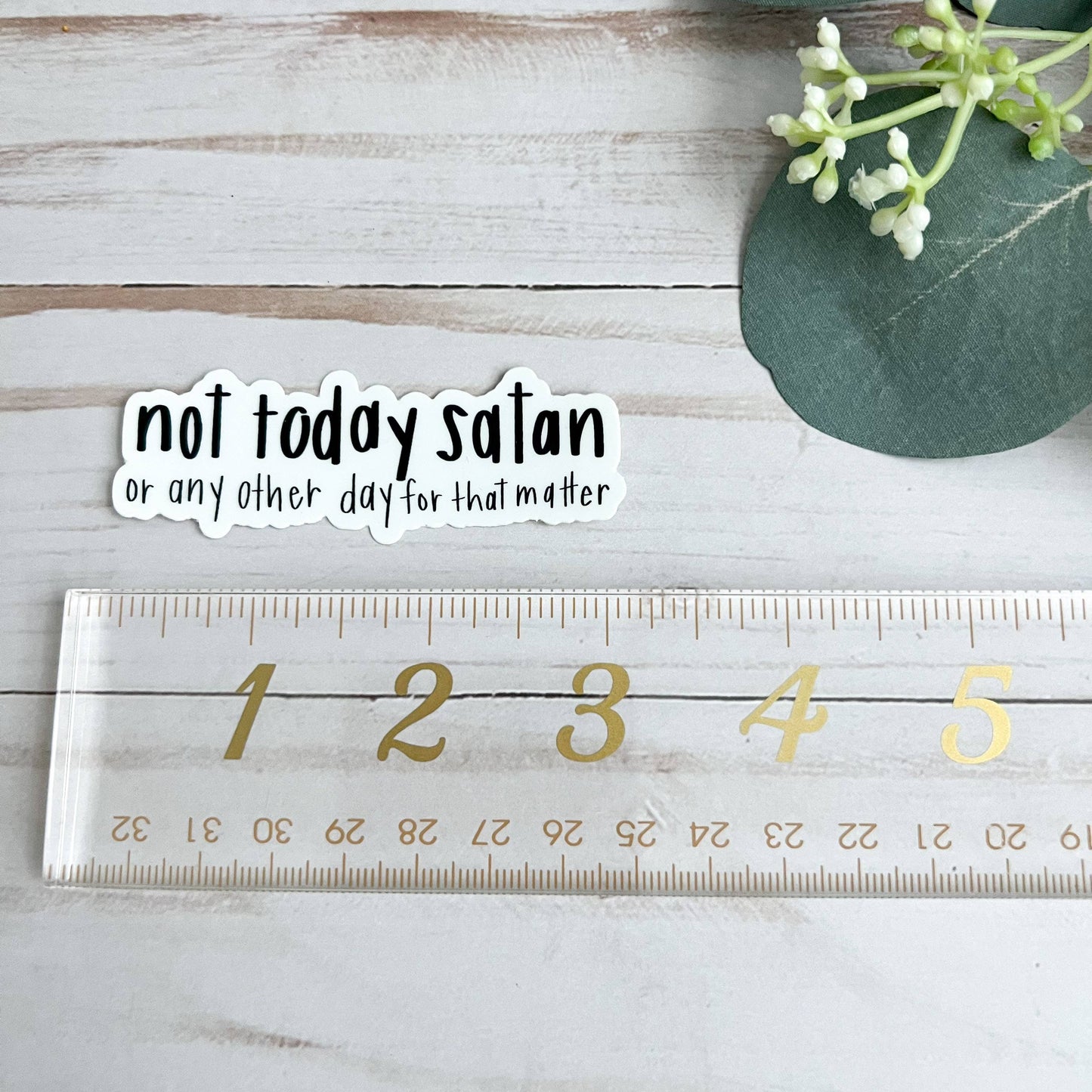 Not Today Satan Sticker | Faith stickers & decals