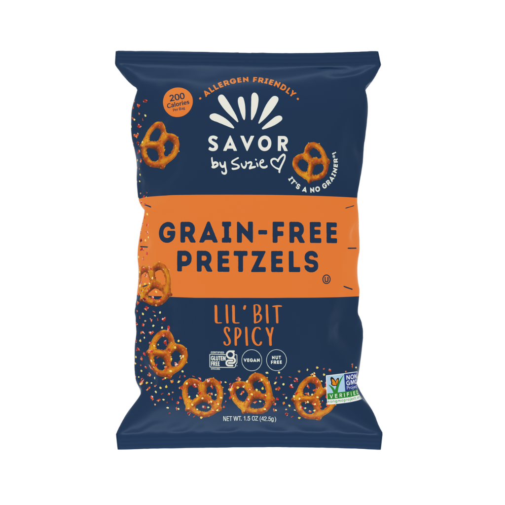 Spicy Grain Free Pretzels Mini Bags 1.5oz