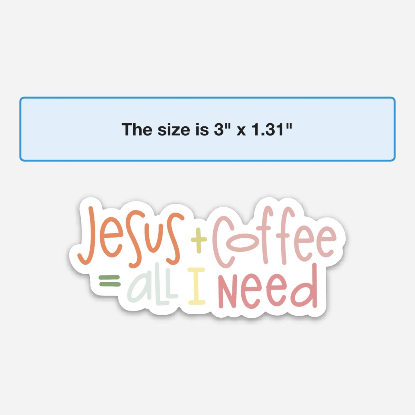 Jesus + coffee sticker | Christian faith stickers
