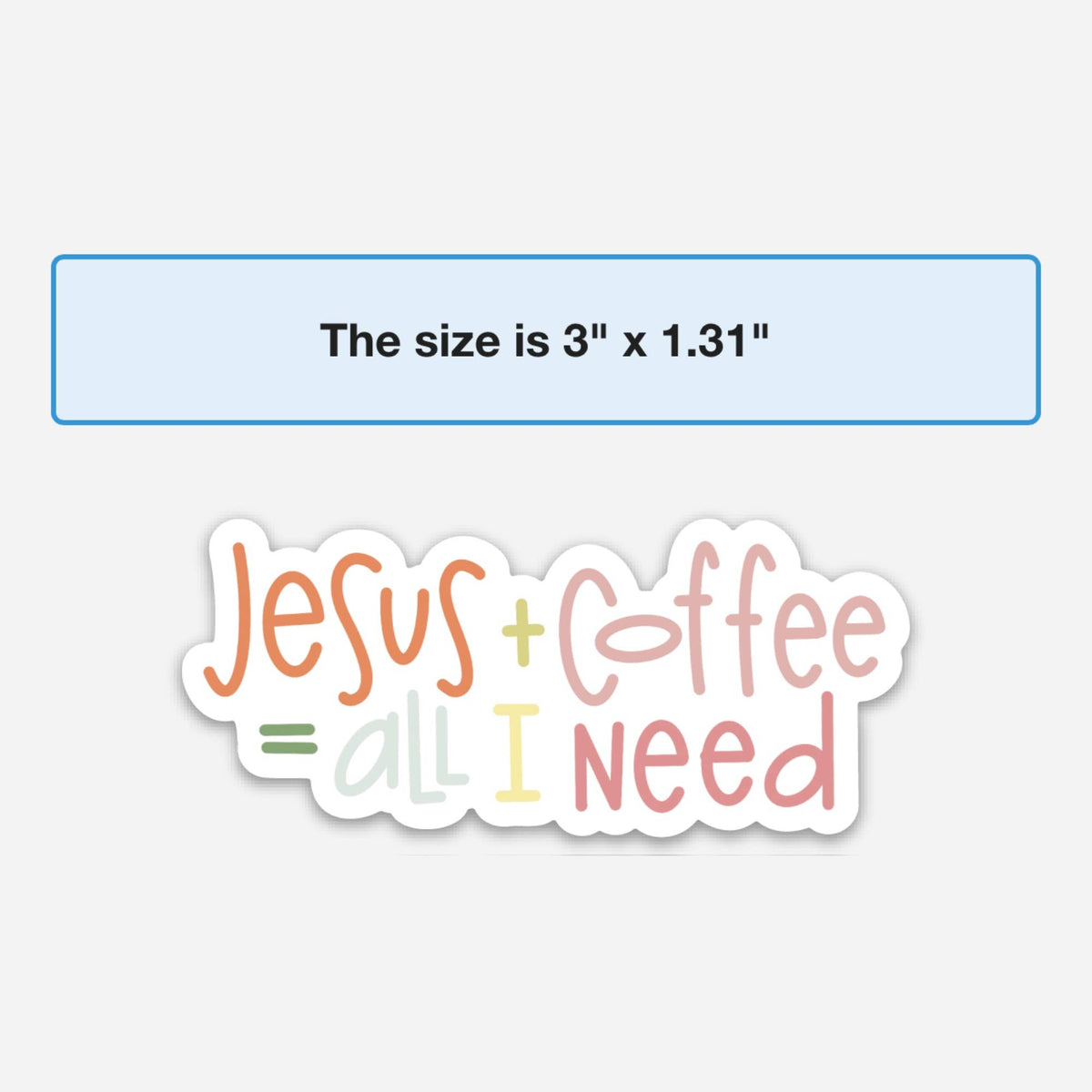 Jesus + coffee sticker | Christian faith stickers