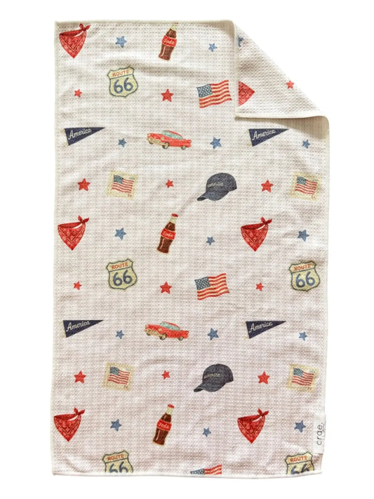 Highway Roadtrip: Double-Sided Hand Towel