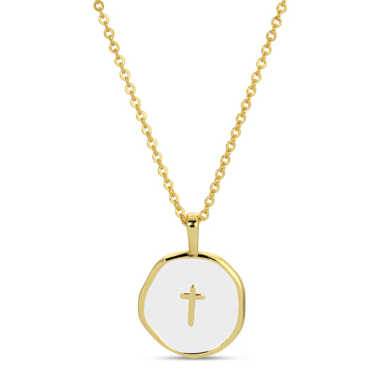 Tiny Cross Pendant Necklace