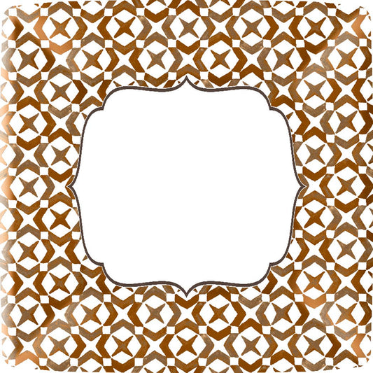 10" Square Paper Plates Pack Of 8 Rosanne Beck RB Turkey
