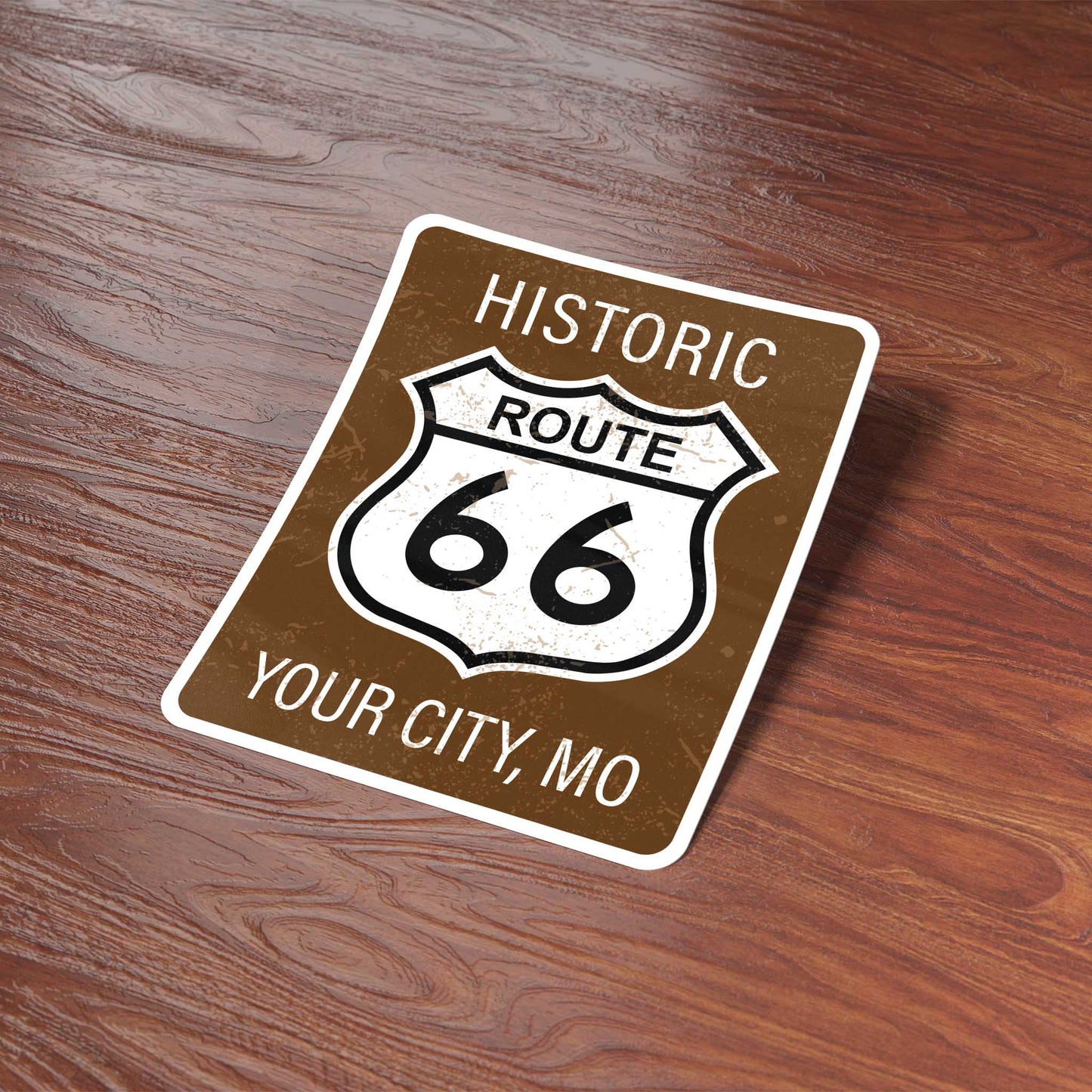 Custom Route 66 Stickers - Name Drop Travel Decals