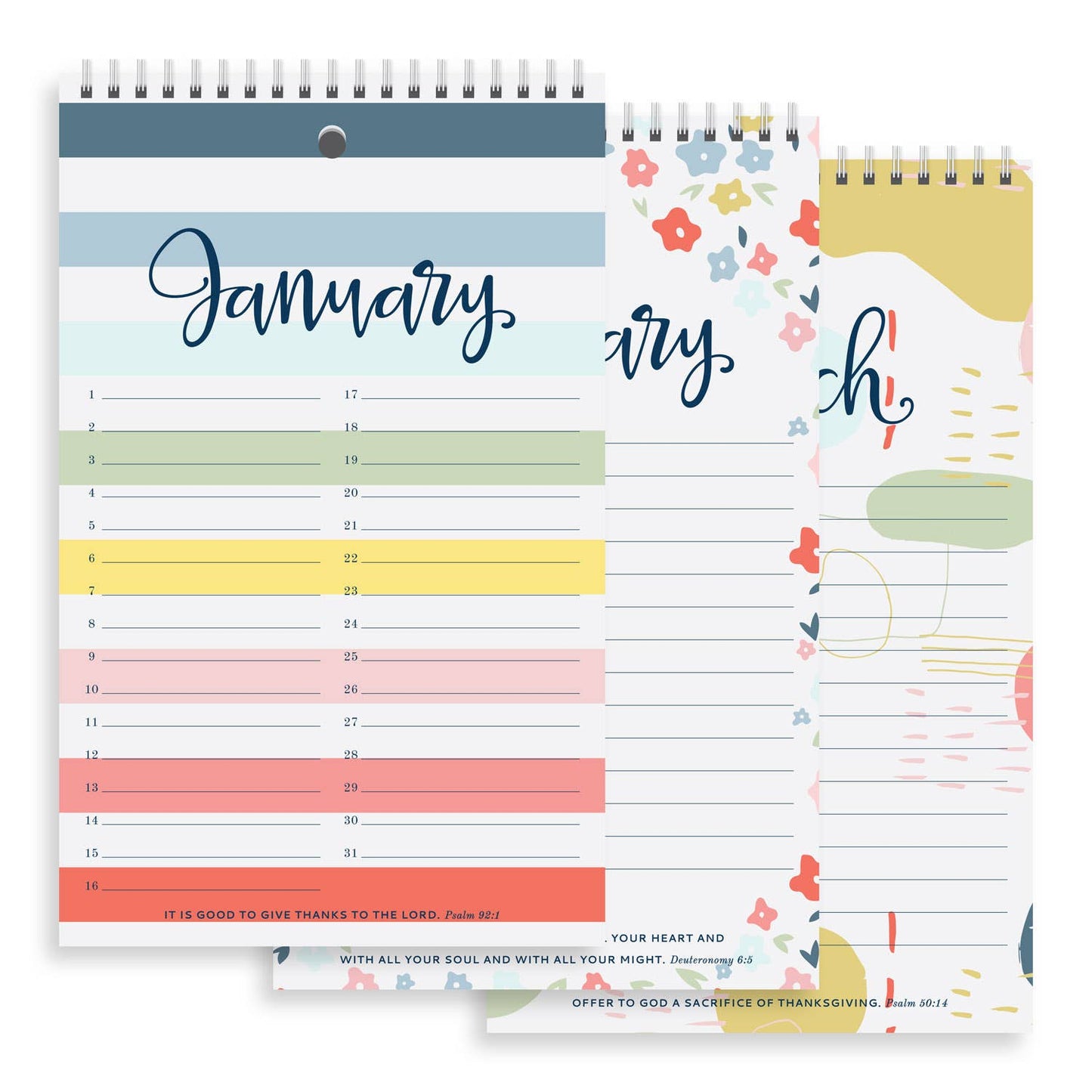 Yearly Gratitude Journal, Joyful Stripes